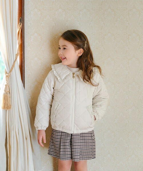 ANY(エニィ)の「ハートキルティングブルゾン(ブルゾン・キッズ・ベージュ系/ピンク系・110/120/130)」の4枚目の写真