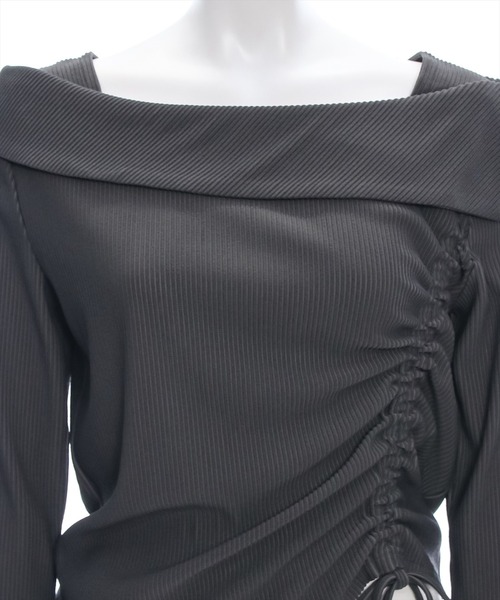 clear（クリア）の「サイドドロスト長袖リブカットソートップス [華奢見え]≪2024AW新作≫（Tシャツ/カットソー・レディース・チャコールグレー/ブラック/アイボリー・F）」の20枚目の写真