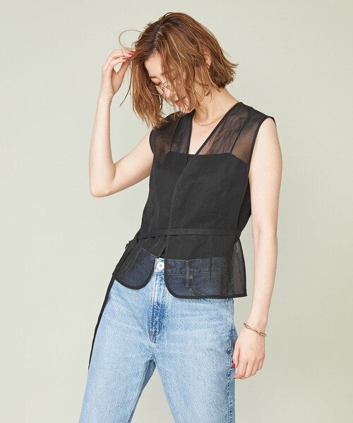 conte（コンテ）の「＜conte＞シアー ベルテッド ジレ（ベスト）」 - WEAR
