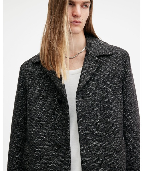 ALLSAINTS（オールセインツ）の「FINCHER HERRINGBONE CASHMERE BLEND COAT | FINCHER ヘリンボーン カシミヤ ブレンド コート（チェスターコート・メンズ・ブラウン・36/34/38）」の3枚目の写真