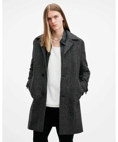 ALLSAINTS（オールセインツ）の「FINCHER HERRINGBONE CASHMERE BLEND COAT | FINCHER ヘリンボーン カシミヤ ブレンド コート（チェスターコート・メンズ・ブラウン・36/34/38）」の5枚目の写真