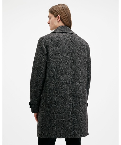 ALLSAINTS（オールセインツ）の「FINCHER HERRINGBONE CASHMERE BLEND COAT | FINCHER ヘリンボーン カシミヤ ブレンド コート（チェスターコート・メンズ・ブラウン・36/34/38）」の8枚目の写真