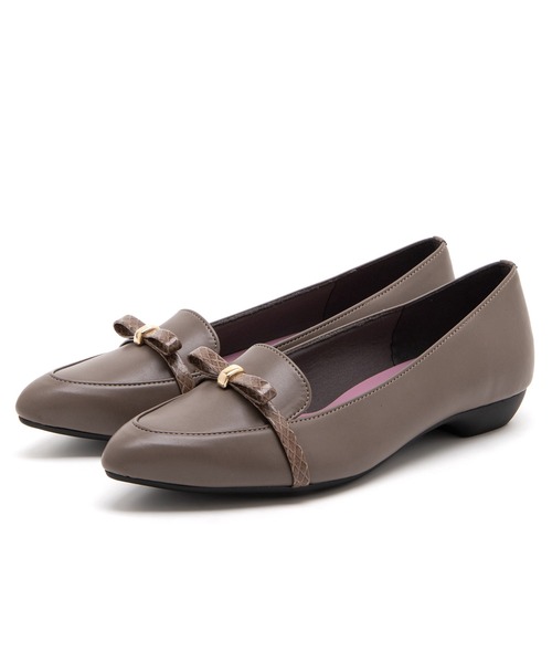 JELLY BEANS（ジェリービーンズ）の「【晴雨兼用】【防水・撥水】【生活防水】【滑りにくい】【雨の日】【通勤靴】【レイン対応】リボンローファーモールドソールレインパンプス(325-49050)JELLY BEANS(ジェリービーンズ)（レインシューズ・レディース・ダークブラウン/グレー/ブラック・22.5/23/23.5/24/24.5）」の5枚目の写真