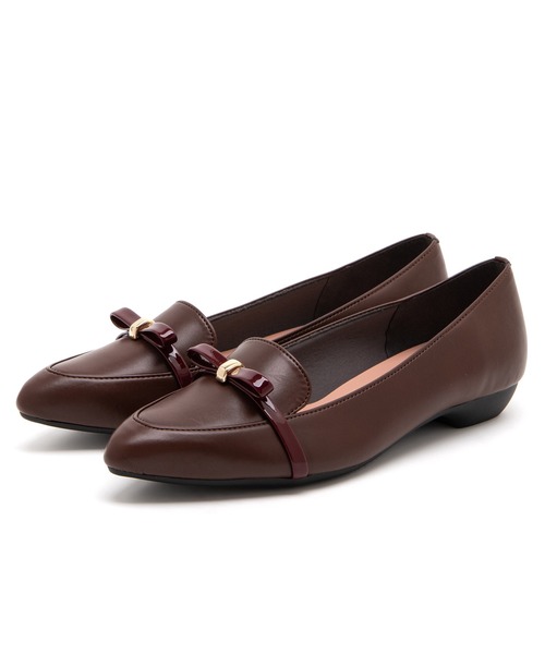 JELLY BEANS（ジェリービーンズ）の「【晴雨兼用】【防水・撥水】【生活防水】【滑りにくい】【雨の日】【通勤靴】【レイン対応】リボンローファーモールドソールレインパンプス(325-49050)JELLY BEANS(ジェリービーンズ)（レインシューズ・レディース・ダークブラウン/グレー/ブラック・22.5/23/23.5/24/24.5）」の6枚目の写真