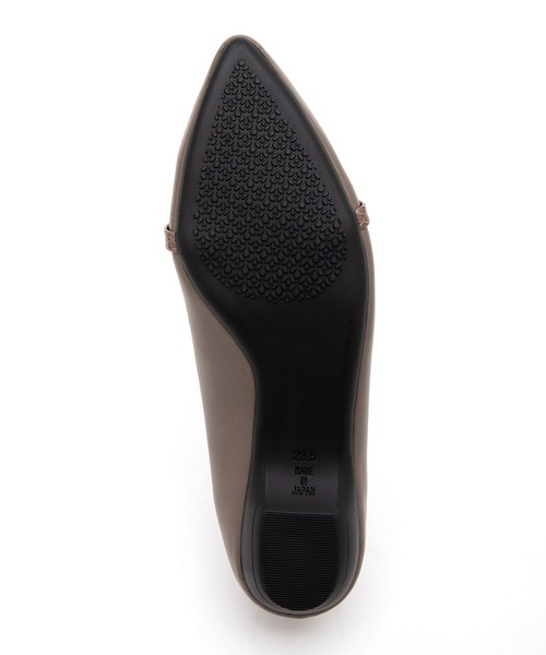 JELLY BEANS（ジェリービーンズ）の「【晴雨兼用】【防水・撥水】【生活防水】【滑りにくい】【雨の日】【通勤靴】【レイン対応】リボンローファーモールドソールレインパンプス(325-49050)JELLY BEANS(ジェリービーンズ)（レインシューズ・レディース・ダークブラウン/グレー/ブラック・22.5/23/23.5/24/24.5）」の10枚目の写真