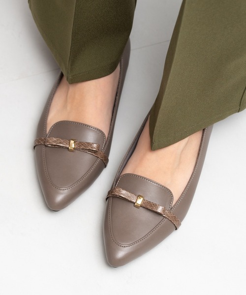 JELLY BEANS（ジェリービーンズ）の「【晴雨兼用】【防水・撥水】【生活防水】【滑りにくい】【雨の日】【通勤靴】【レイン対応】リボンローファーモールドソールレインパンプス(325-49050)JELLY BEANS(ジェリービーンズ)（レインシューズ・レディース・ダークブラウン/グレー/ブラック・22.5/23/23.5/24/24.5）」の13枚目の写真