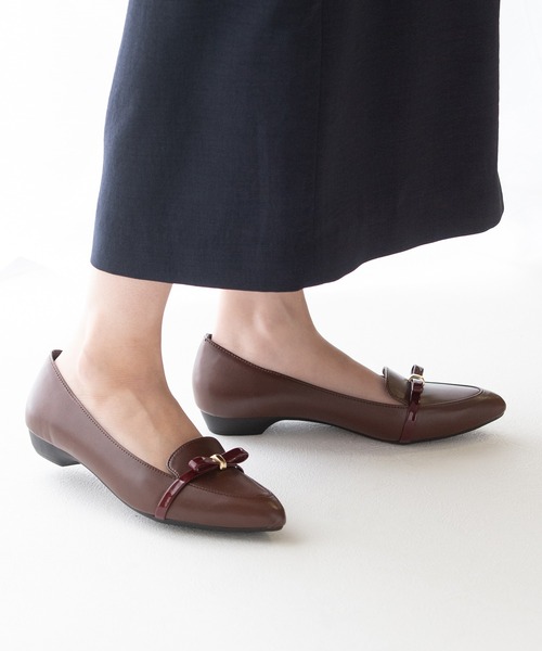 JELLY BEANS（ジェリービーンズ）の「【晴雨兼用】【防水・撥水】【生活防水】【滑りにくい】【雨の日】【通勤靴】【レイン対応】リボンローファーモールドソールレインパンプス(325-49050)JELLY BEANS(ジェリービーンズ)（レインシューズ・レディース・ダークブラウン/グレー/ブラック・22.5/23/23.5/24/24.5）」の15枚目の写真