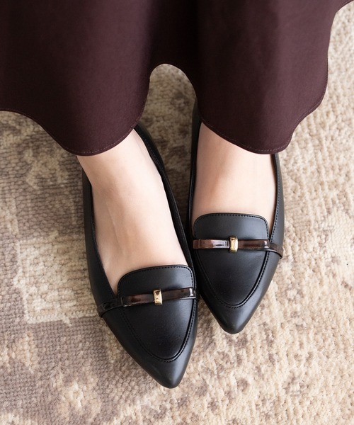 JELLY BEANS（ジェリービーンズ）の「【晴雨兼用】【防水・撥水】【生活防水】【滑りにくい】【雨の日】【通勤靴】【レイン対応】リボンローファーモールドソールレインパンプス(325-49050)JELLY BEANS(ジェリービーンズ)（レインシューズ・レディース・ダークブラウン/グレー/ブラック・22.5/23/23.5/24/24.5）」の22枚目の写真