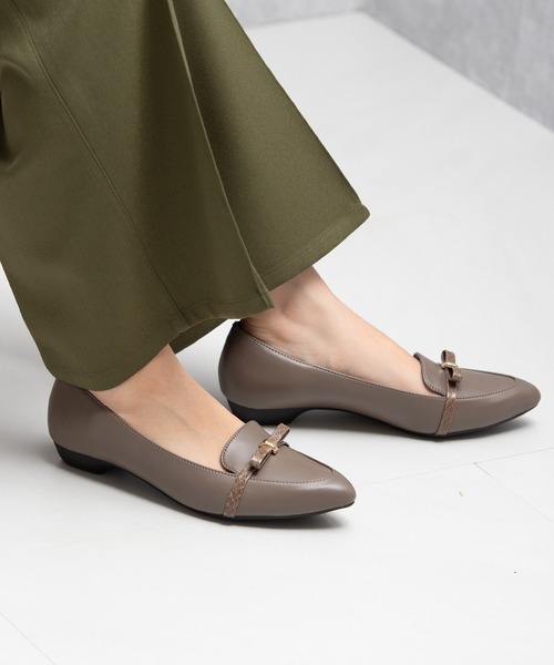 JELLY BEANS（ジェリービーンズ）の「【晴雨兼用】【防水・撥水】【生活防水】【滑りにくい】【雨の日】【通勤靴】【レイン対応】リボンローファーモールドソールレインパンプス(325-49050)JELLY BEANS(ジェリービーンズ)（レインシューズ・レディース・ダークブラウン/グレー/ブラック・22.5/23/23.5/24/24.5）」の21枚目の写真