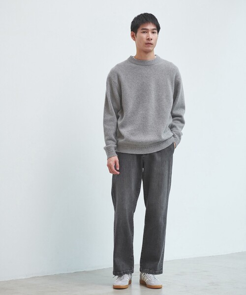 green label relaxing（グリーンレーベルリラクシング）の「ハミルトンラム ワイドカラー ニット（ニット/セーター・メンズ・ライトブルー/グレー/ダークブラウン/オレンジ・S/M/L/XL）」の6枚目の写真