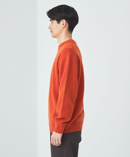 green label relaxing（グリーンレーベルリラクシング）の「ハミルトンラム ワイドカラー ニット（ニット/セーター・メンズ・ライトブルー/グレー/ダークブラウン/オレンジ・S/M/L/XL）」の16枚目の写真