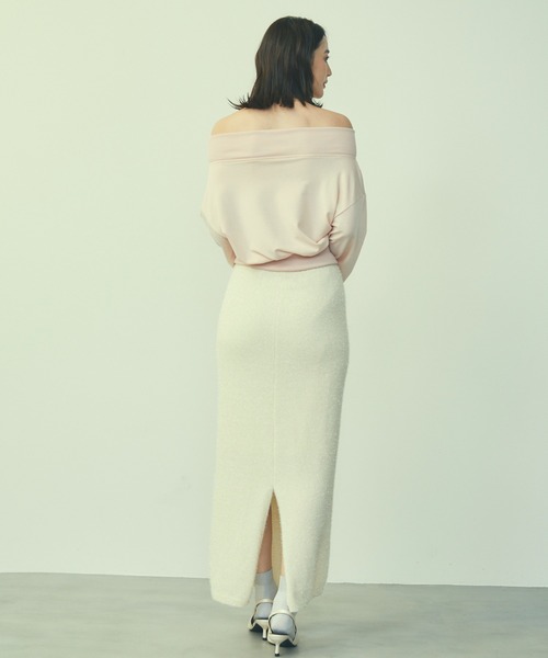 TITTY&CO.（ティティーアンドコー）の「ワンショルダーロゴスウェットトップス（スウェット・レディース・グレー/ピンク/ホワイト・FREE）」の8枚目の写真