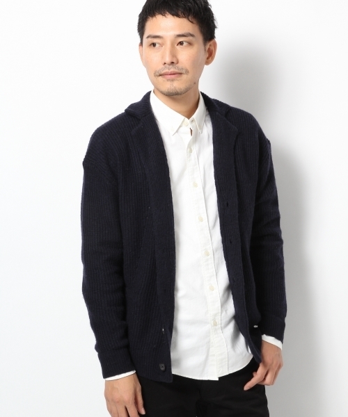 GLOBAL WORK（グローバルワーク）の「7ゲージラムテーラーカーデ/567421（カーディガン/ボレロ・メンズ・ブラック/ネイビー/ダークグレー/グレー・LARGE/X-LARGE/MEDIUM/SMALL）」の4枚目の写真