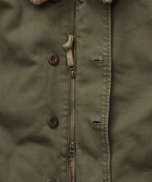FIDELITY（フィデリティ）の「OVERDYED N-1 DECK JACKET / N1デッキジャケット（ミリタリージャケット・メンズ・ネイビー/カーキ・MEDIUM/LARGE）」の6枚目の写真
