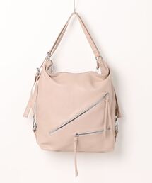 ファスナー使いデザインショルダーバッグ
