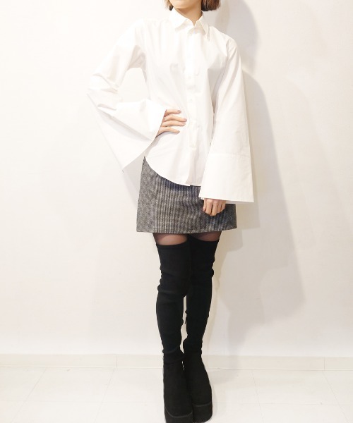 CRYSTAL BALL（クリスタルボール）の「ワイドカフスブラウス（シャツ/ブラウス・レディース・ホワイト・SMALL）」の9枚目の写真