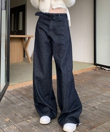 デニムワイドバギーパンツ
