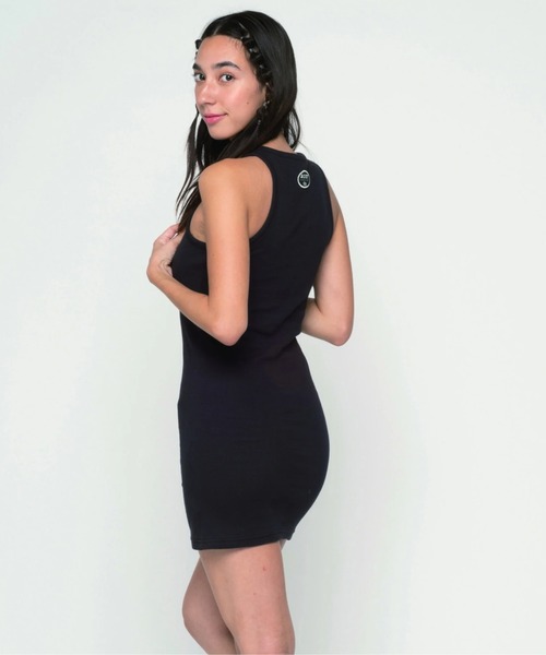 ROXY（ロキシー）の「PLAYFULL DRESS/ロキシータイトボーダーワンピース（ワンピース・レディース・グレー/ブルー/ブラック/ピンク・LARGE/MEDIUM/SMALL）」の7枚目の写真