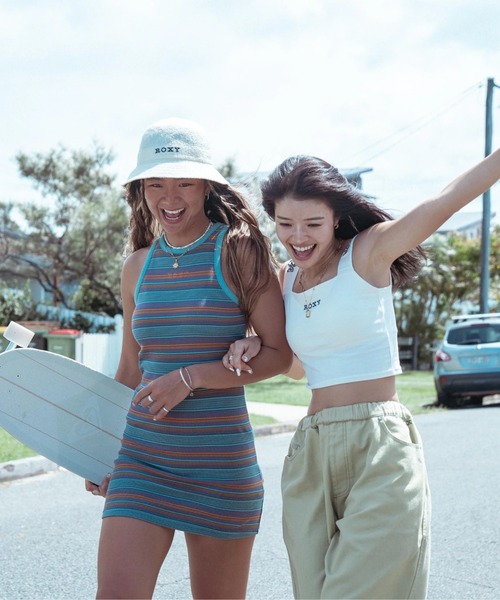 ROXY（ロキシー）の「PLAYFULL DRESS/ロキシータイトボーダーワンピース（ワンピース・レディース・グレー/ブルー/ブラック/ピンク・LARGE/MEDIUM/SMALL）」の16枚目の写真