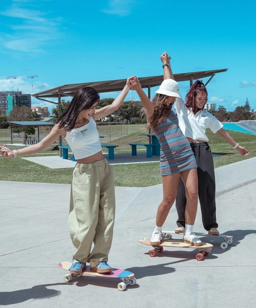 ROXY（ロキシー）の「PLAYFULL DRESS/ロキシータイトボーダーワンピース（ワンピース・レディース・グレー/ブルー/ブラック/ピンク・LARGE/MEDIUM/SMALL）」の5枚目の写真