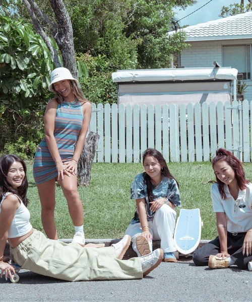 ROXY（ロキシー）の「PLAYFULL DRESS/ロキシータイトボーダーワンピース（ワンピース・レディース・グレー/ブルー/ブラック/ピンク・LARGE/MEDIUM/SMALL）」の6枚目の写真