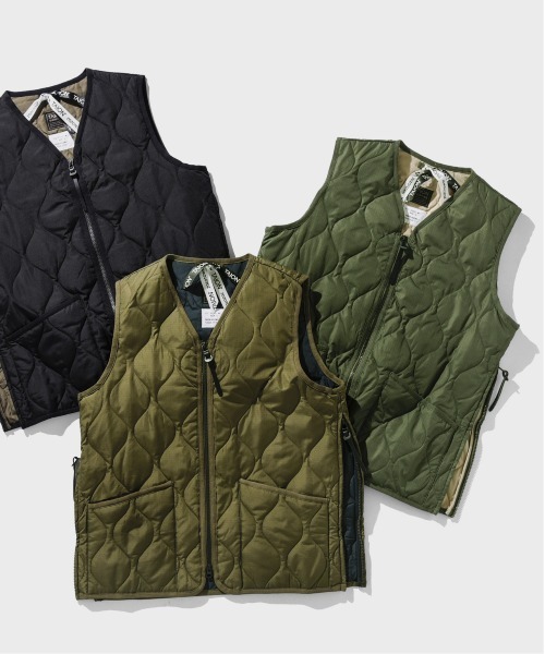 TAION(タイオン)の「★ZOZO限定★【TAION(タイオン)】〈UNISEX〉ミリタリー Vネックジップ ダウンベスト(ダウンベスト・メンズ・ブラック/ダークオリーブ/オリーブ・XS/S/M/L/XL/2XL/3XL)」の3枚目の写真