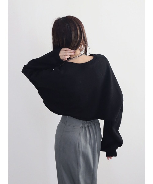 ZOZO限定】クロップドダメージデザインスウェット / 長袖 ミニ丈