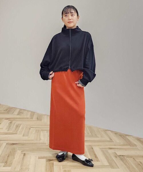 CRAFT STANDARD BOUTIQUE（クラフトスタンダードブティック）の「【WEB限定】裏毛ダブルジップショートスウェット（スウェット・レディース・ブラック/ホワイト系その他/ネイビー/杢グレー/グリーン系その他3/カーキ・FREE）」の7枚目の写真