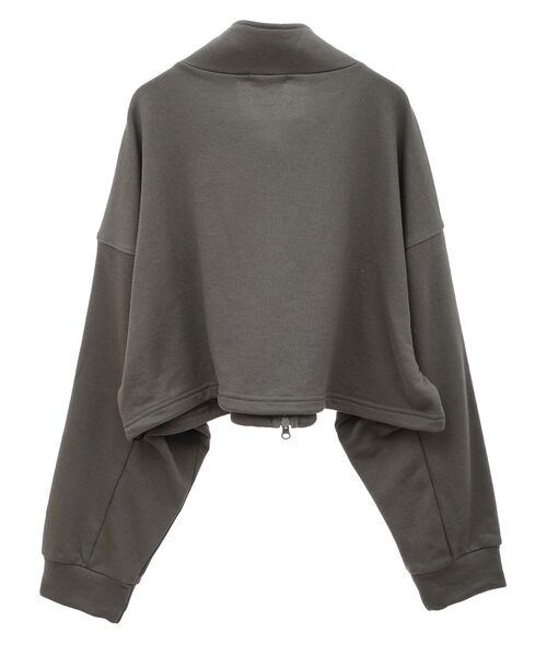 CRAFT STANDARD BOUTIQUE（クラフトスタンダードブティック）の「【WEB限定】裏毛ダブルジップショートスウェット（スウェット・レディース・ブラック/ホワイト系その他/ネイビー/杢グレー/グリーン系その他3/カーキ・FREE）」の14枚目の写真