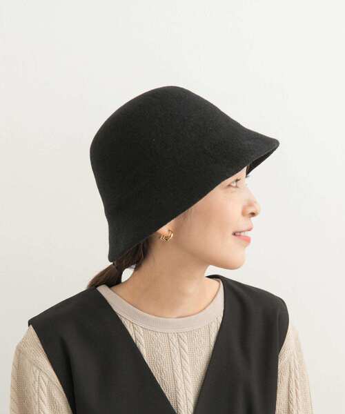 URBAN RESEARCH DOORS（アーバンリサーチドアーズ）の「ウールバスクハット（ハット・レディース・アイボリー/ブラック・ONE）」の2枚目の写真