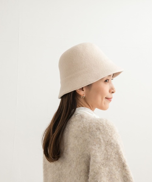 URBAN RESEARCH DOORS（アーバンリサーチドアーズ）の「ウールバスクハット（ハット・レディース・アイボリー/ブラック・ONE）」の7枚目の写真