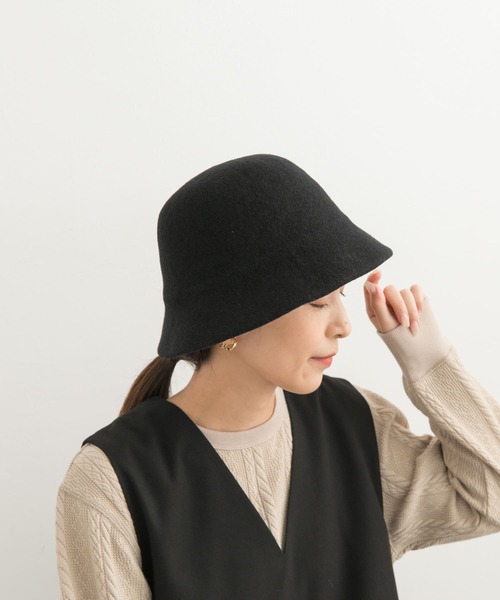 URBAN RESEARCH DOORS（アーバンリサーチドアーズ）の「ウールバスクハット（ハット・レディース・アイボリー/ブラック・ONE）」の8枚目の写真