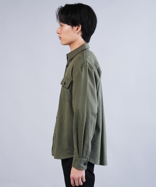 jiggys shop（ジギーズショップ）の「長袖CPOフランネルシャツ（シャツ/ブラウス・メンズ・グレー/ブラック/カーキ/グレー系その他/ネイビー/ホワイト・SMALL/MEDIUM/LARGE/X-LARGE）」の19枚目の写真