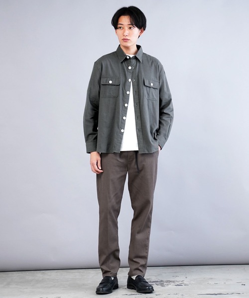 jiggys shop（ジギーズショップ）の「長袖CPOフランネルシャツ（シャツ/ブラウス・メンズ・グレー/ブラック/カーキ/グレー系その他/ネイビー/ホワイト・SMALL/MEDIUM/LARGE/X-LARGE）」の12枚目の写真