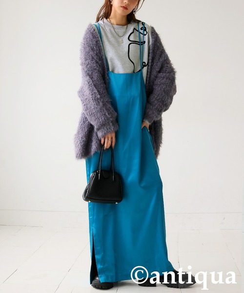 antiqua(アンティカ)の「ラインショートトレーナー(スウェット・レディース・ブラック/杢グレー・ONESIZE)」の12枚目の写真