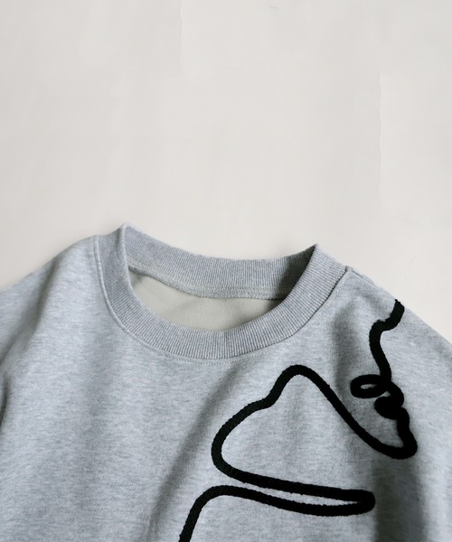 antiqua(アンティカ)の「ラインショートトレーナー(スウェット・レディース・ブラック/杢グレー・ONESIZE)」の16枚目の写真