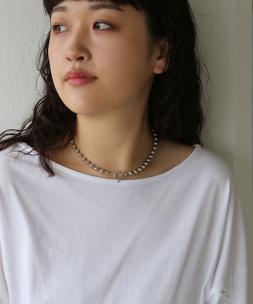 colleca la（コレカラ）の「ボールチェーンマンテルチョーカー（チョーカー・レディース・シルバー/ゴールド・FREE）」の5枚目の写真