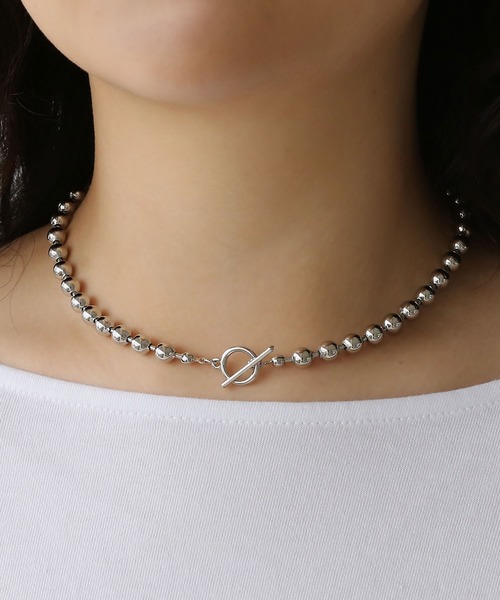 colleca la（コレカラ）の「ボールチェーンマンテルチョーカー（チョーカー・レディース・シルバー/ゴールド・FREE）」の6枚目の写真