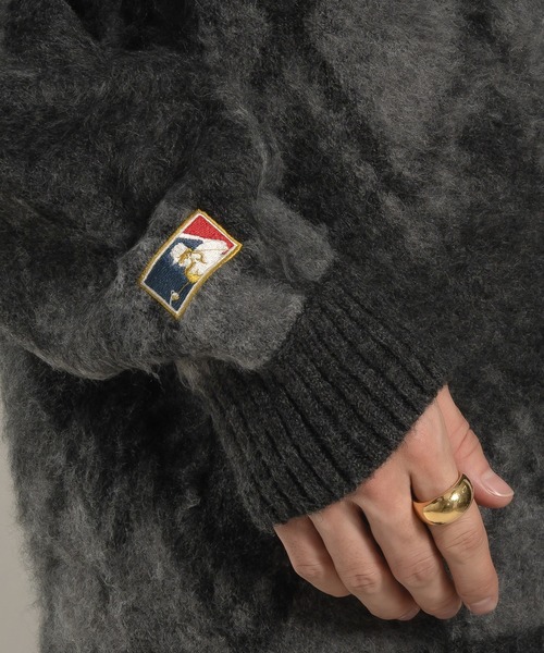 セール】Perushu × MLB コラボアーガイルシャギーニット