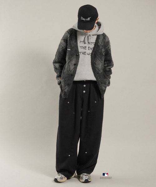 Perushu × MLB コラボアーガイルシャギーニットカーディガン Perushu（ペルーシュ）の「Perushu × MLB コラボアーガイル