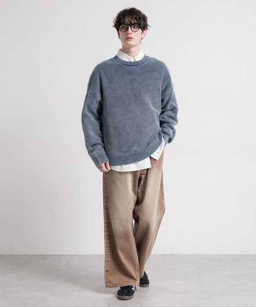 RAGEBLUE（レイジブルー）の「ヴィンテージライク/バギーワイドデニムフレアパンツ（デニムパンツ・メンズ・グレー/ブルー/ブラウン・SMALL/MEDIUM/LARGE）」の8枚目の写真