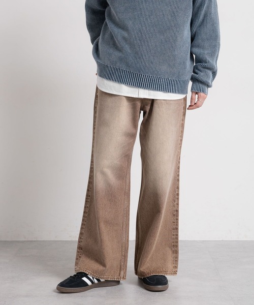 RAGEBLUE（レイジブルー）の「ヴィンテージライク/バギーワイドデニムフレアパンツ（デニムパンツ・メンズ・グレー/ブルー/ブラウン・SMALL/MEDIUM/LARGE）」の11枚目の写真