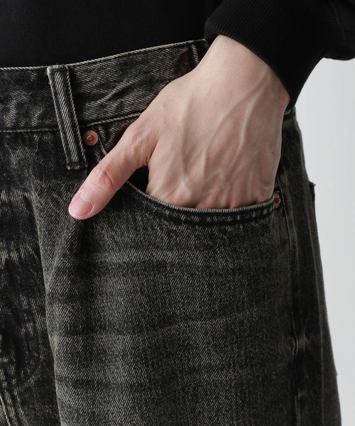 RAGEBLUE（レイジブルー）の「ヴィンテージライク/バギーワイドデニムフレアパンツ（デニムパンツ・メンズ・グレー/ブルー/ブラウン・SMALL/MEDIUM/LARGE）」の21枚目の写真