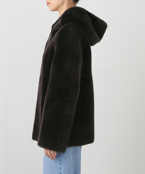 PAOLO GELLI/パオロジェリ リアルムートンフードジップブルゾン Noble（ノーブル）の「PAOLO GELLI/パオロジェリ フードジップブルゾン