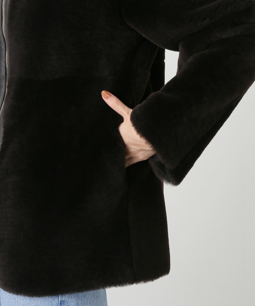 PAOLO GELLI/パオロジェリ リアルムートンフードジップブルゾン Noble（ノーブル）の「PAOLO GELLI/パオロジェリ フードジップブルゾン