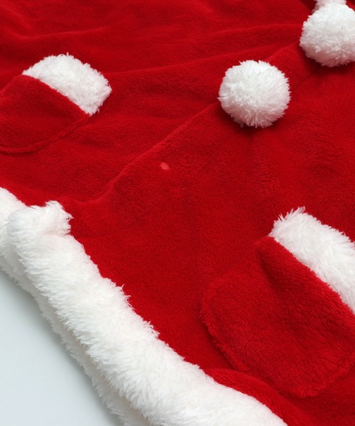 chil2（チルツー）の「サンタ ポンチョ（ポンチョ・キッズ・レッド・80-95cm/100-110cm）」の11枚目の写真