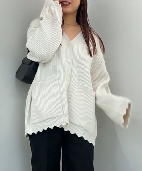 【ZOZO限定】スカラップニットカーディガン（カーディガン/ボレロ）｜&. NOSTALGIA（アンドドットノスタルジア）