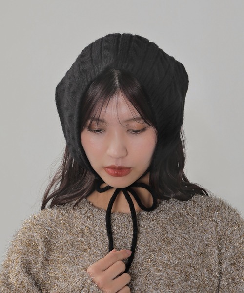 黒のロゴ付きビーニー knosis 黒のロゴ付きビーニー knosis Z*！様
