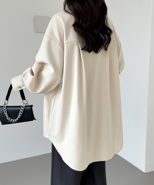 セール】オーバーサイズスナップボタンルーズシャツ（シャツ