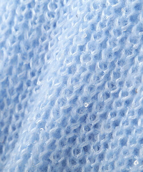 FREE'S MART（フリーズマート）の「[MFM]スパンコールカタアゼニット（ニット/セーター・レディース・ブルー/グレー/ホワイト・FREE）」の8枚目の写真